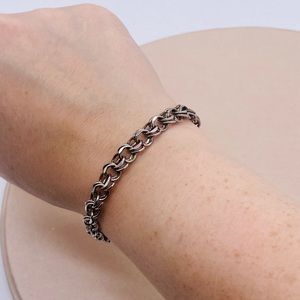 EUC Danecraft Sterling Silver Double Link Bracelet